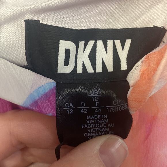 DKNY multicolored midi dress size 12 (b21) - Picture 3 of 8